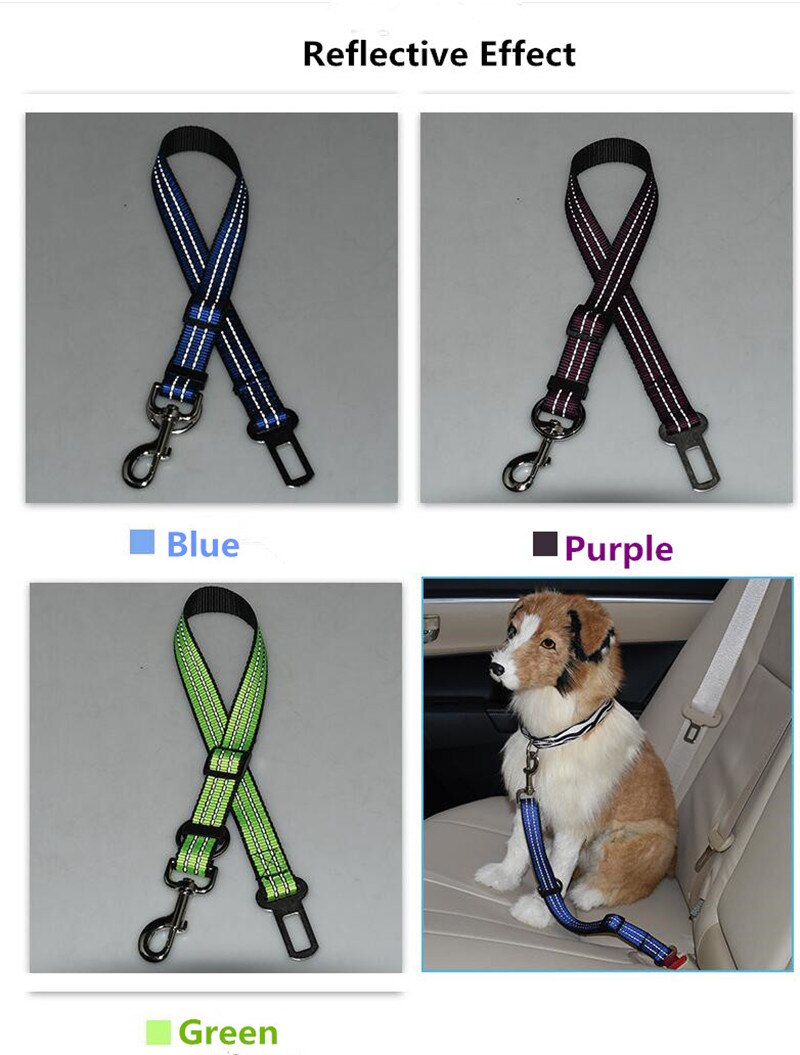 Reflective Dog Car Seat Belt