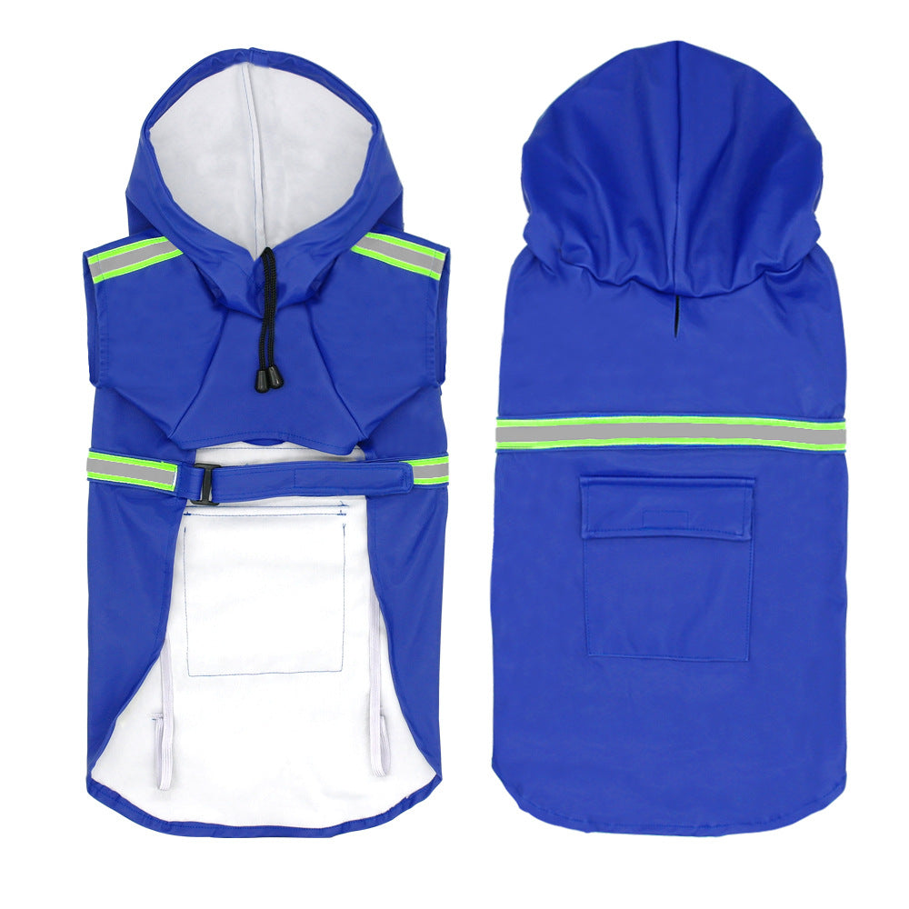 Hooded Rain Poncho for Large Dogs