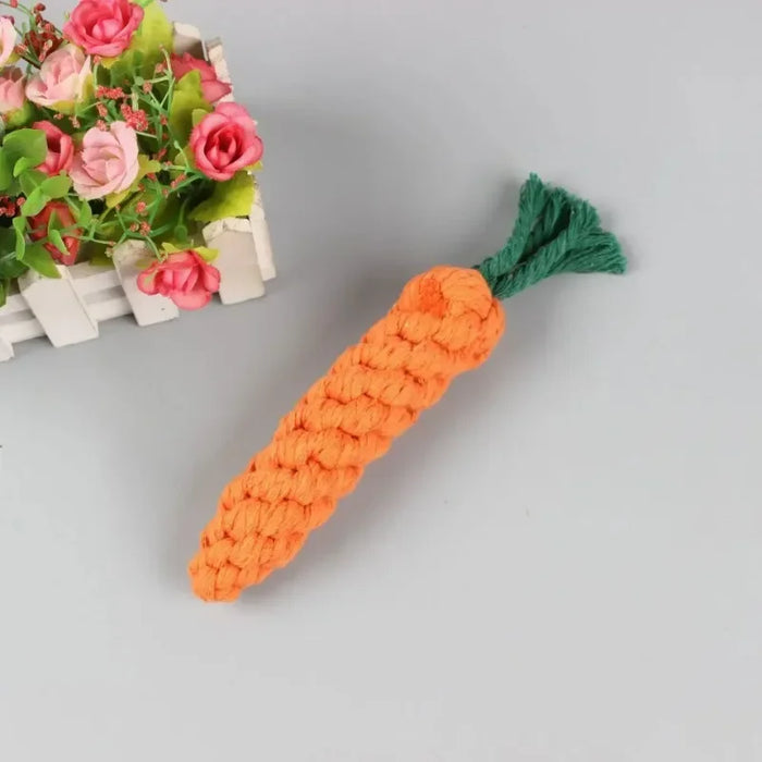 Dog Carrot Bite Rope Chew Toy