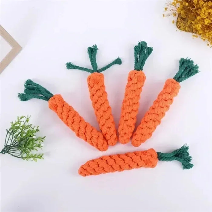 Dog Carrot Bite Rope Chew Toy