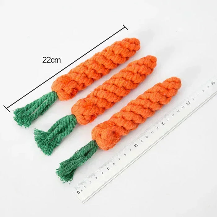 Dog Carrot Bite Rope Chew Toy