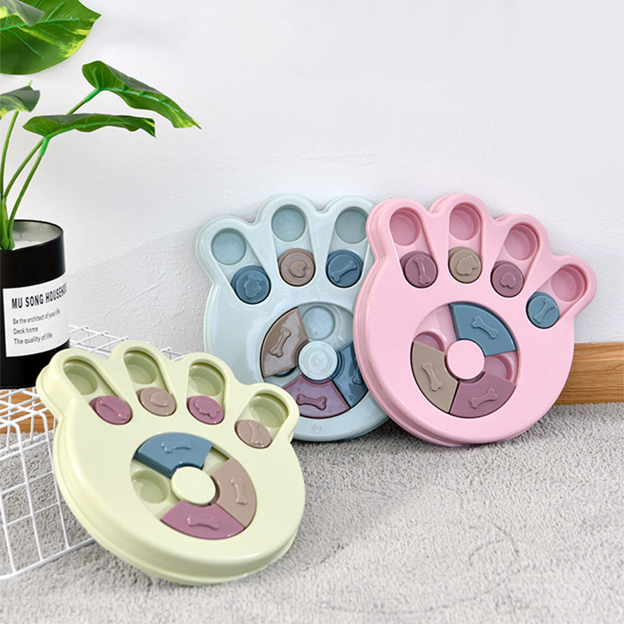Slow Feeder Bowl — Paw Print Puzzle