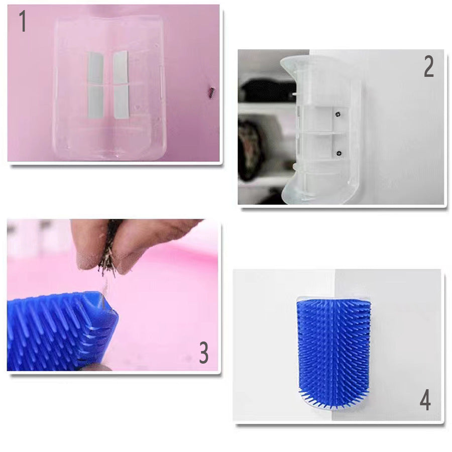 Corner Self-Grooming Cat Brush (with Catnip)