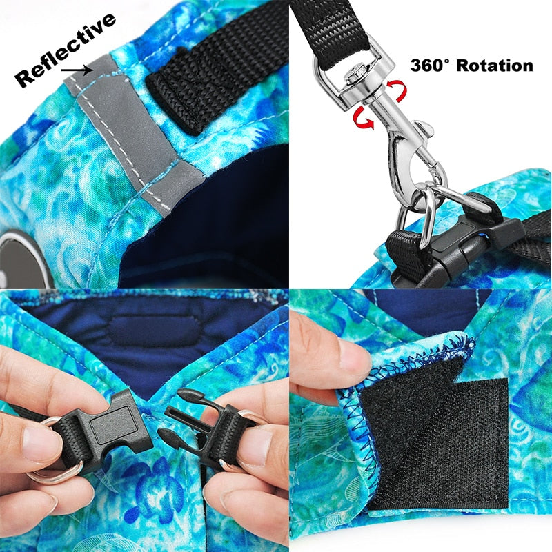 LED Reflective Dog Harness Set