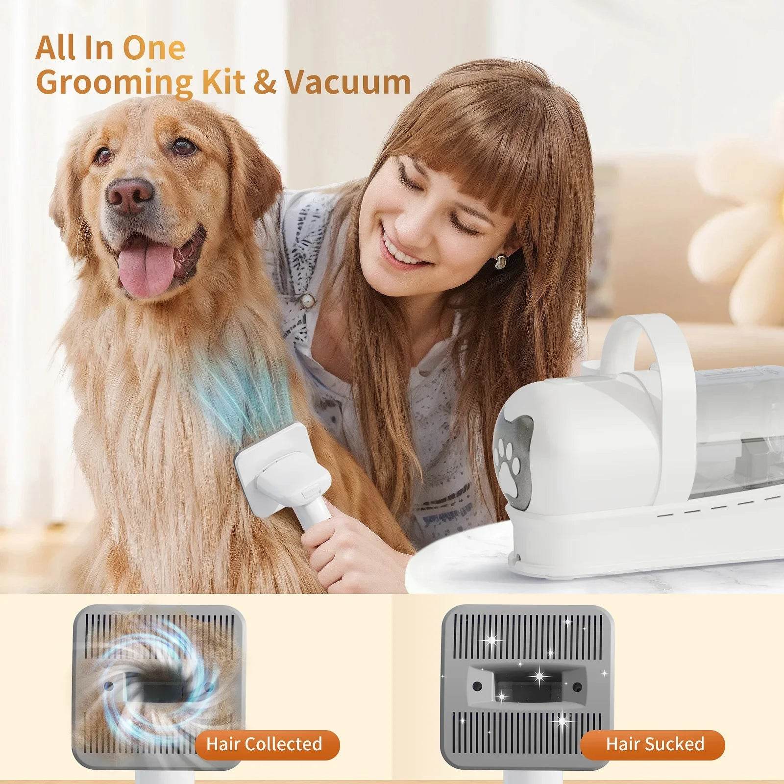 7-in-1 Pet Grooming Vacuum Kit - Moment Pets