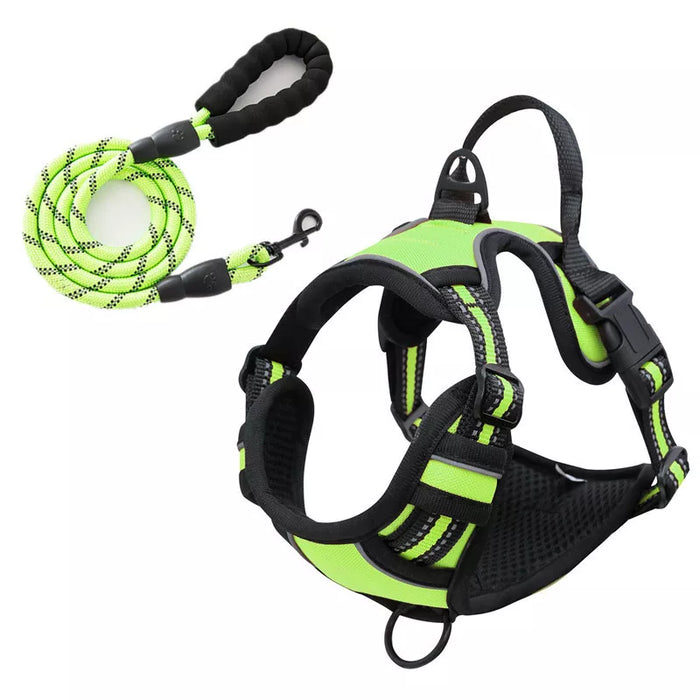 Reflective Adjustable Dog Harness Leash Set