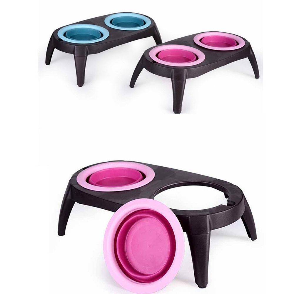 Foldable Double Pet Bowl - Moment Pets