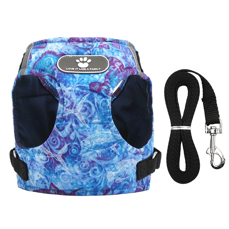 LED Reflective Dog Harness Set