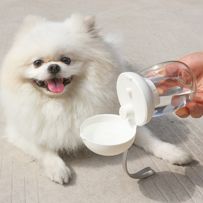 Portable Dog Water Bottle with Drinking Trough