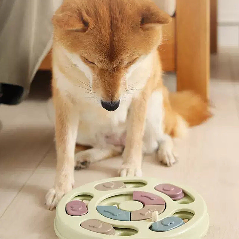 Slow Feeder Bowl — Paw Print Puzzle