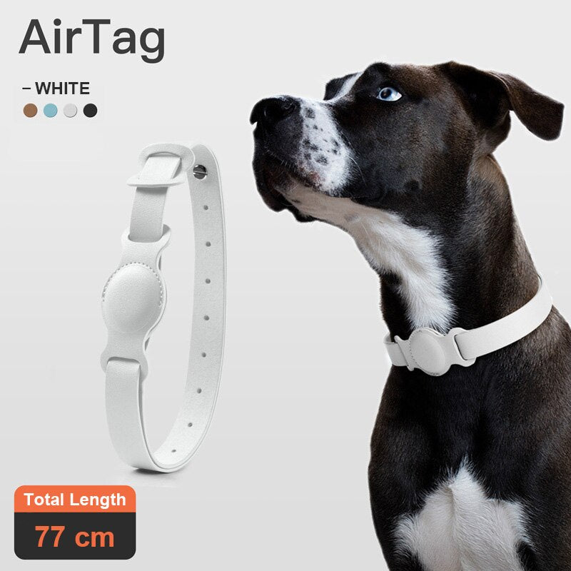 Leather AirTag Pet Collar
