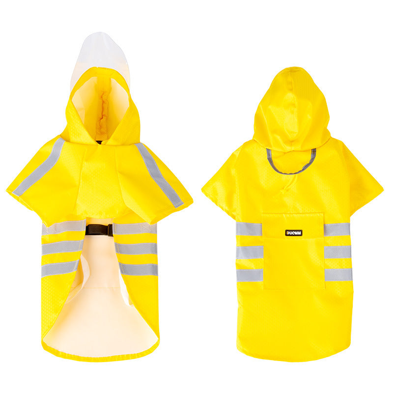 Hooded Rain Poncho for Large Dogs