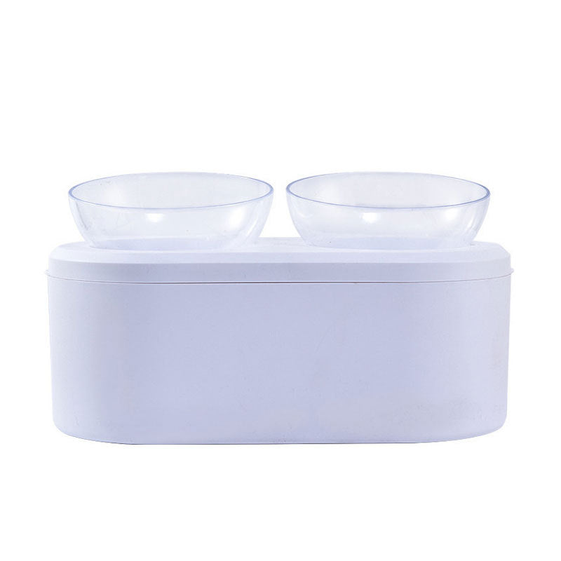 Elevated Double Bowl with Food Storage