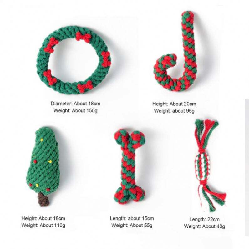 Holiday Rope Toy Set for Dogs