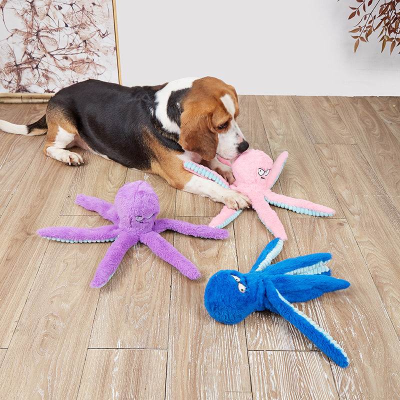 Indestructible Squeaky Octopus Toy - Moment Pets
