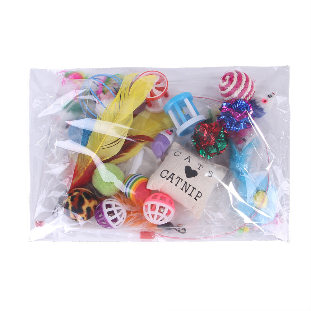 Cat Teaser Wand Play Set