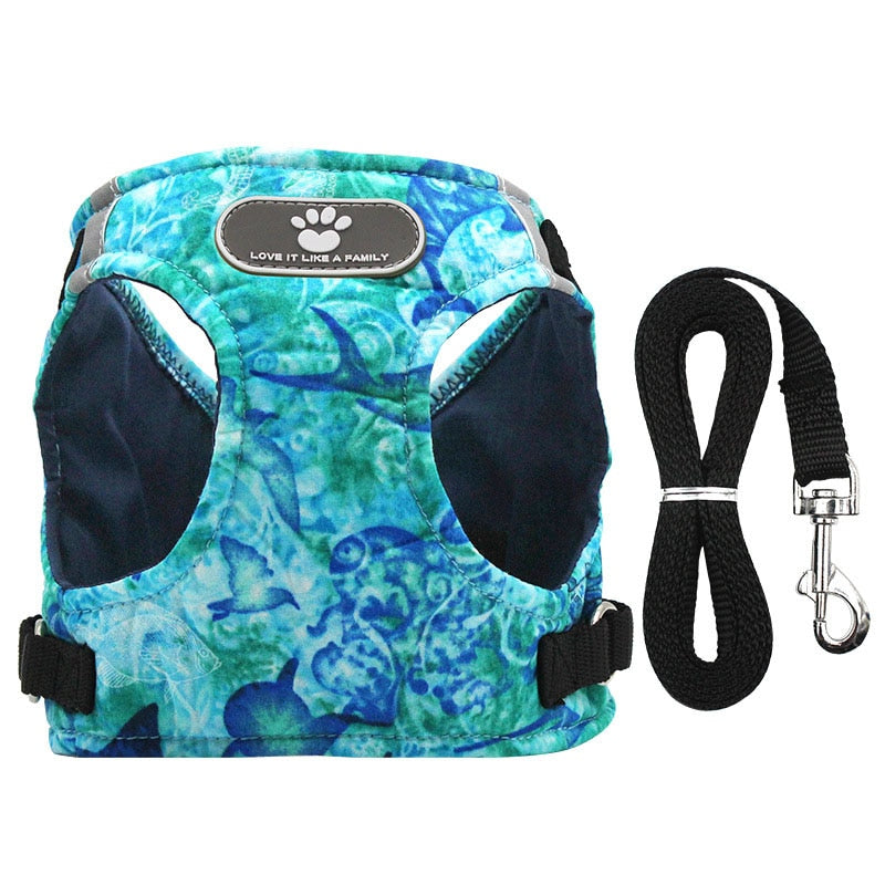LED Reflective Dog Harness Set
