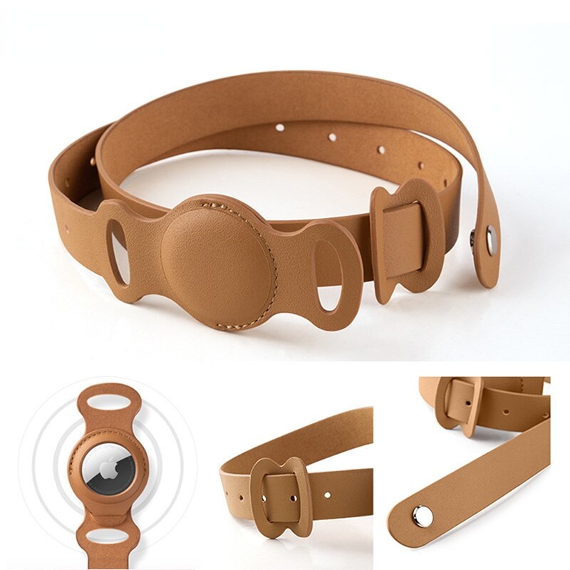 Leather AirTag Pet Collar