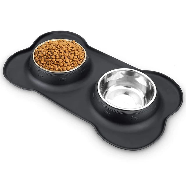 Antislip Double Dog Bowl - Moment Pets