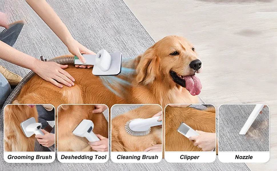 7-in-1 Pet Grooming Vacuum Kit - Moment Pets