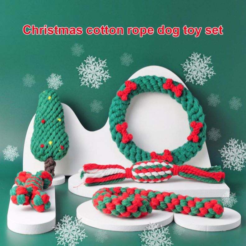 Holiday Rope Toy Set for Dogs