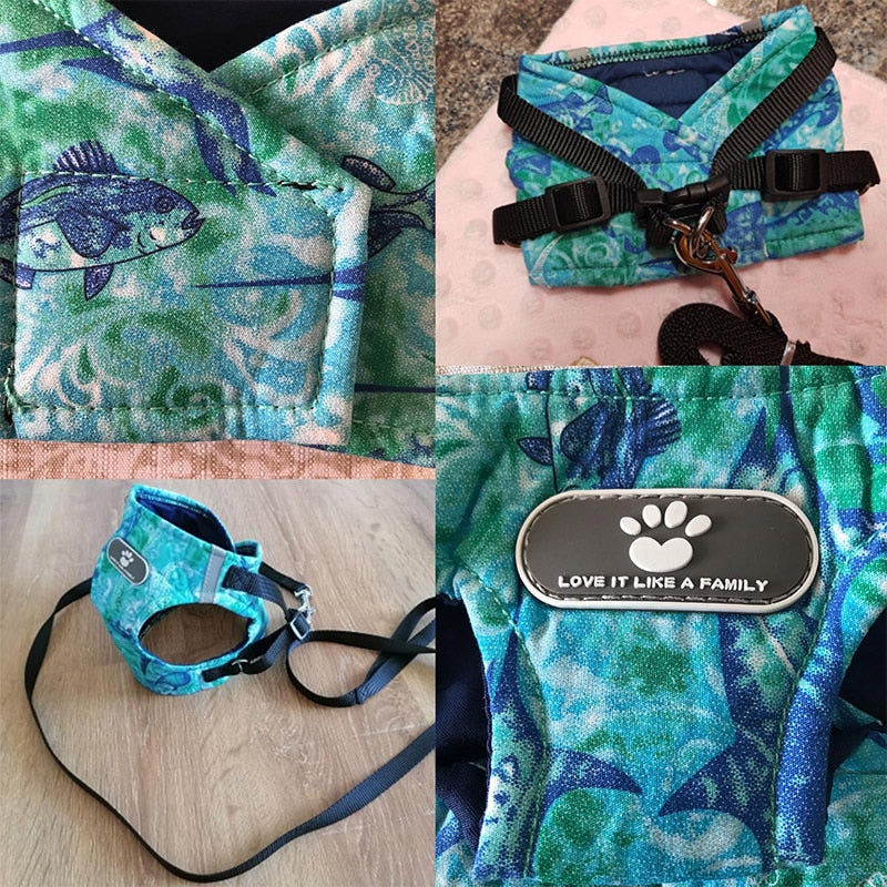 LED Reflective Dog Harness Set