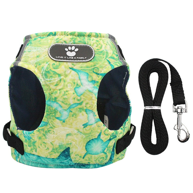 LED Reflective Dog Harness Set