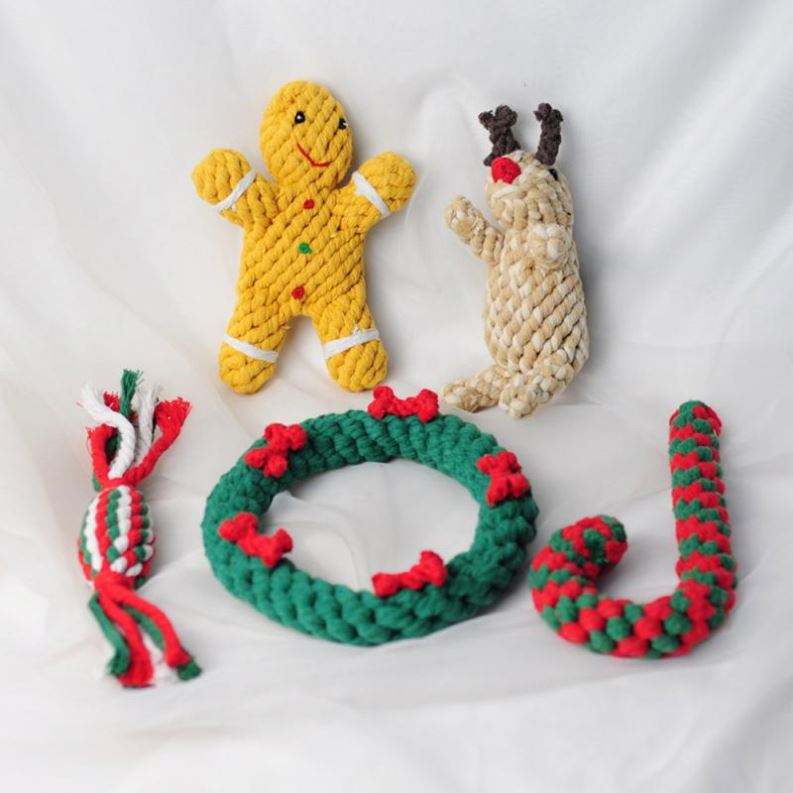 Holiday Rope Toy Set for Dogs