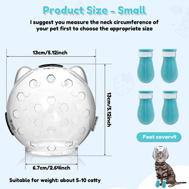 Cat Breathable Transparent Muzzle