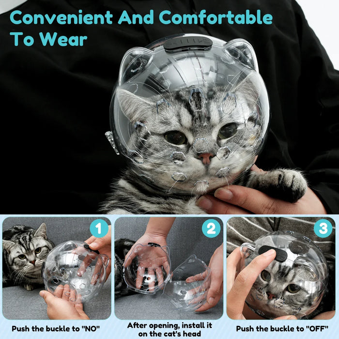 Cat Breathable Transparent Muzzle