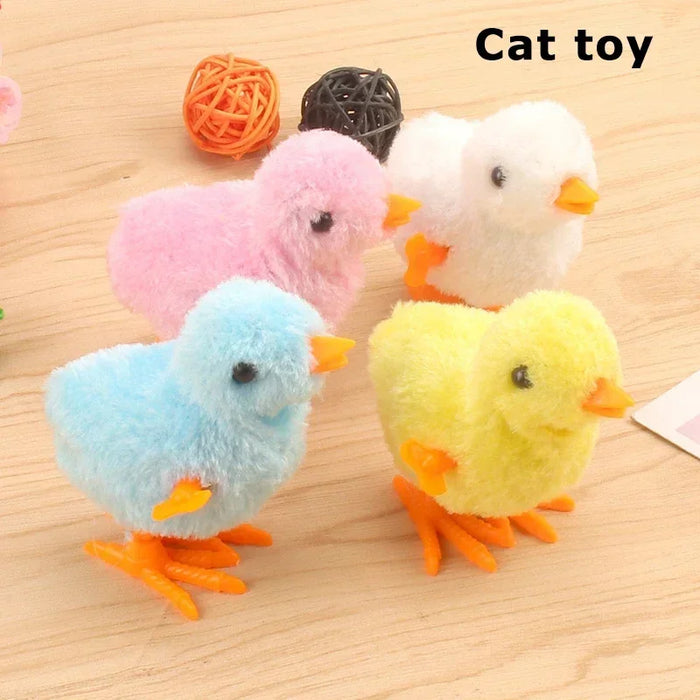 Cat Wind Up Jumping Chicken Toy