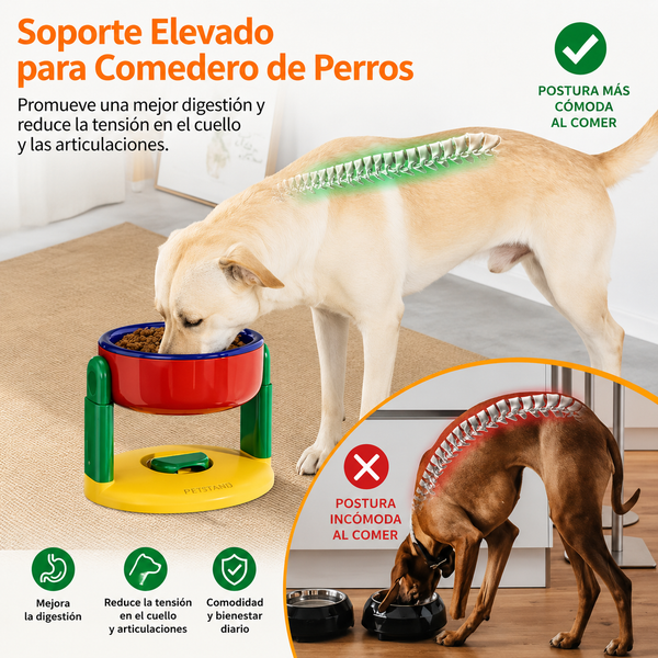 Soporte Comedero Ajustable "ComedorErgonómico" - vista alternativa
