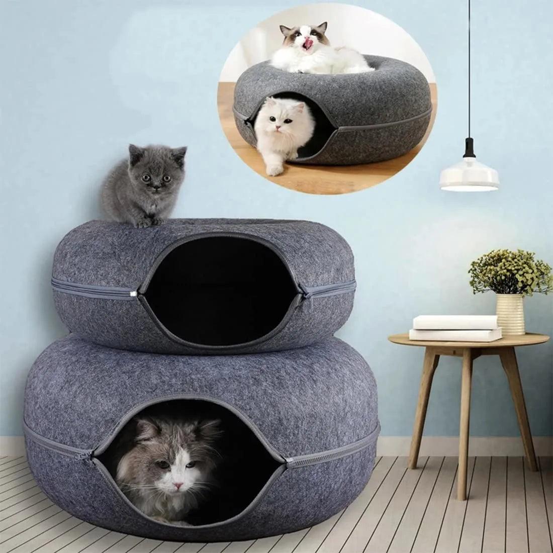 Cozy Cat Tunnel Bed - Moment Pets | Everything Your Pet Needs