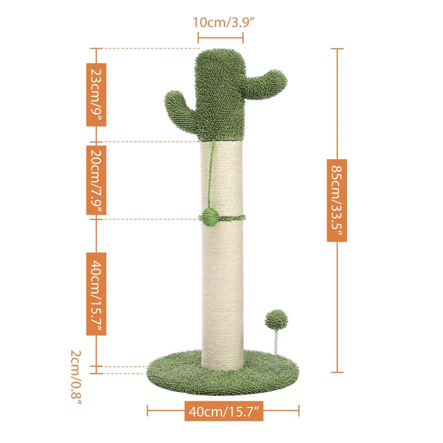 Cute Cactus Cat Tree Toy