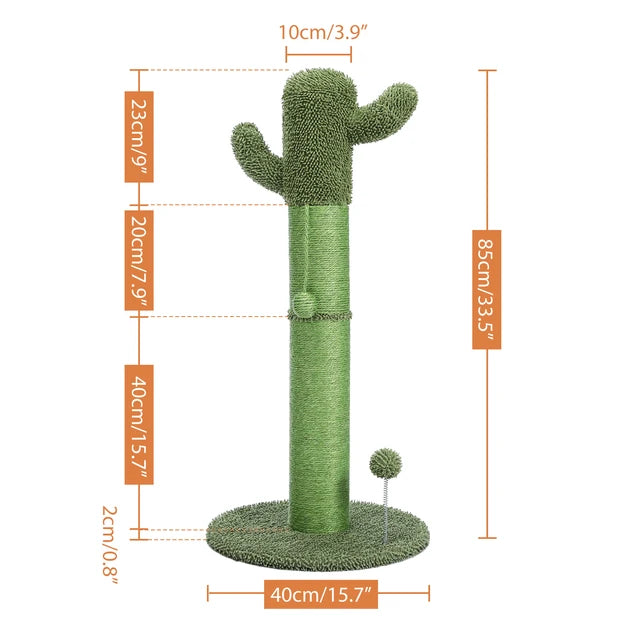 Cute Cactus Cat Tree Toy