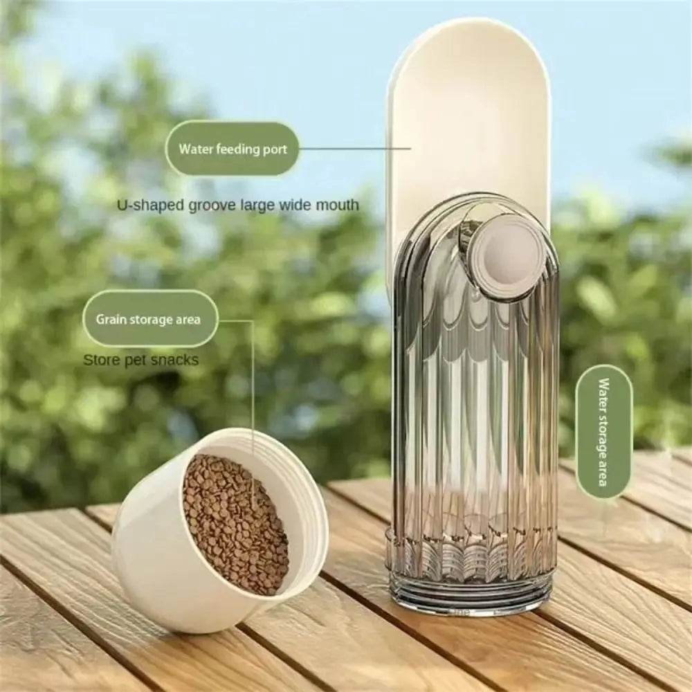 Portable Dog Water Bottle Dispenser 2 in 1 - Moment Pets