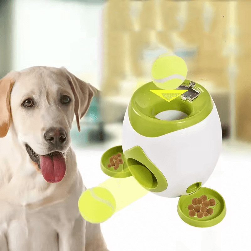 2-ball dog launcher/feeder toy - Moment Pets