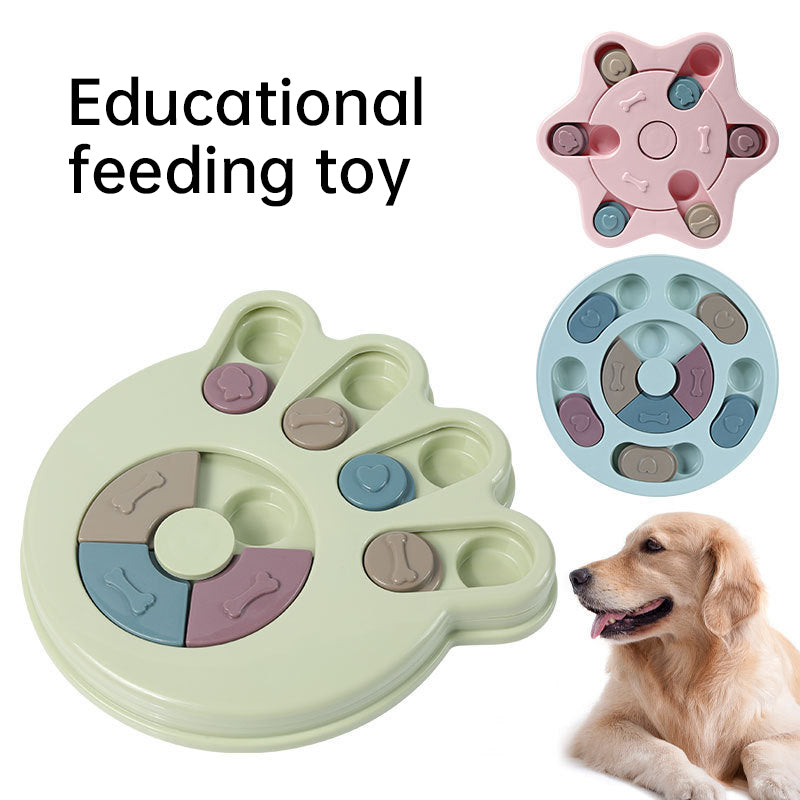 Slow Feeder Bowl — Paw Print Puzzle