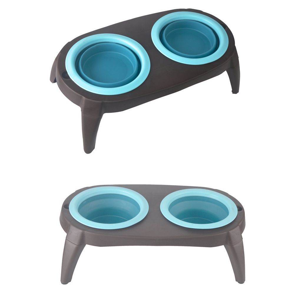 Foldable Double Pet Bowl - Moment Pets