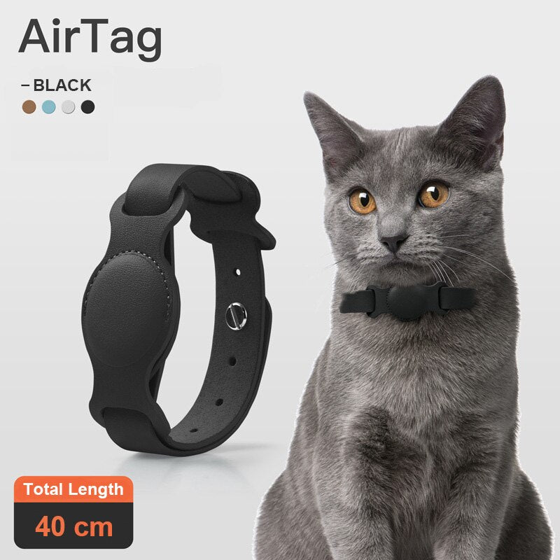 Leather AirTag Pet Collar
