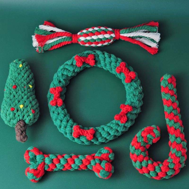 Holiday Rope Toy Set for Dogs