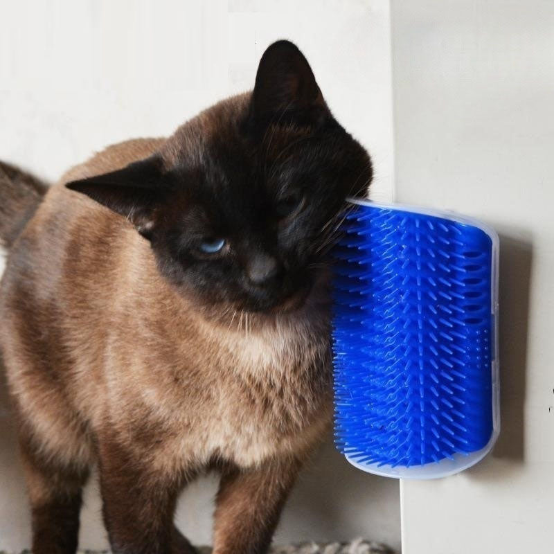 Corner Self-Grooming Cat Brush (with Catnip)