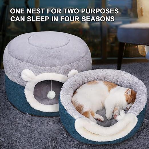 Fluffy Cat Bed House - Moment Pets | Everything Your Pet Needs