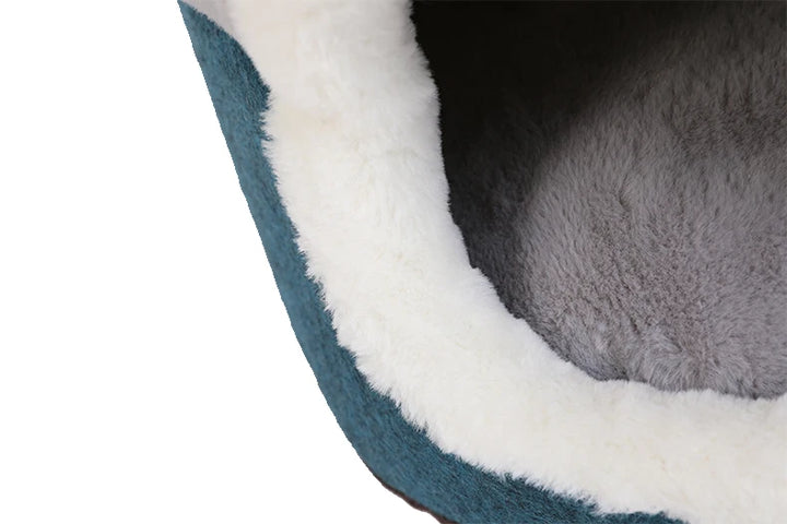 HOOPET Soft Plush Cat Bed House - Winter Warm Kennel for Cats & Small Dogs