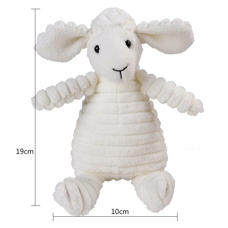 Corduroy Squeaky Dog Plush Toy
