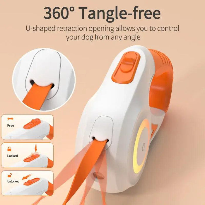 Illuminating Retractable Dog Leash - Moment Pets | Everything Your Pet Needs