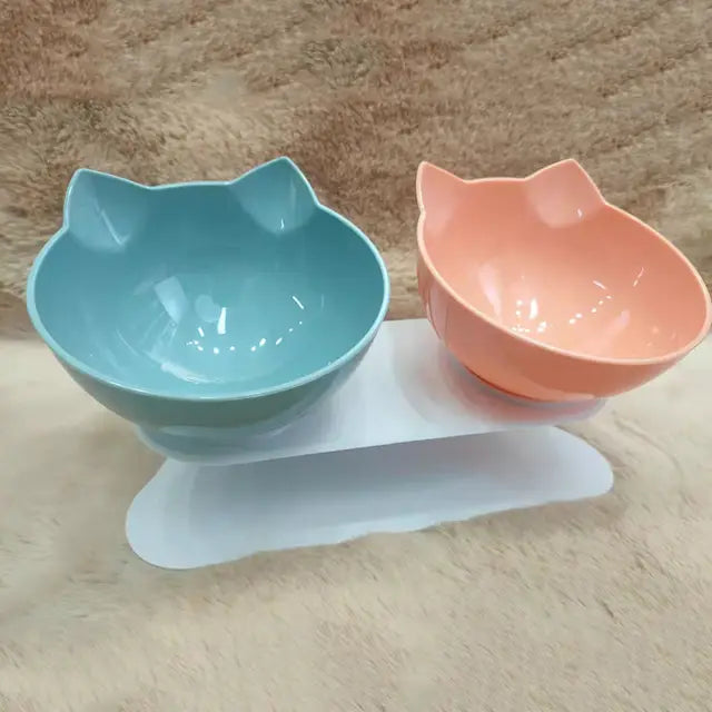 Non-Slip Cat Single Double Bowls