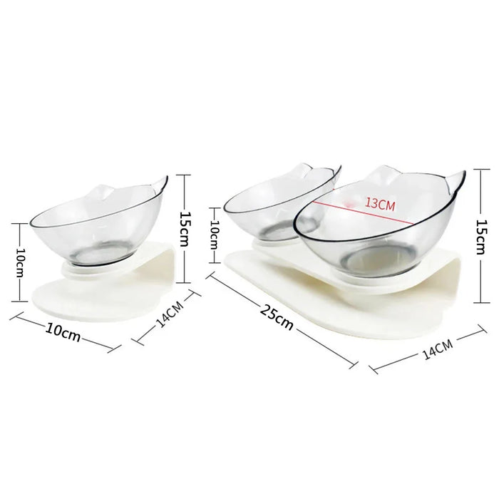 Non-Slip Cat Single Double Bowls