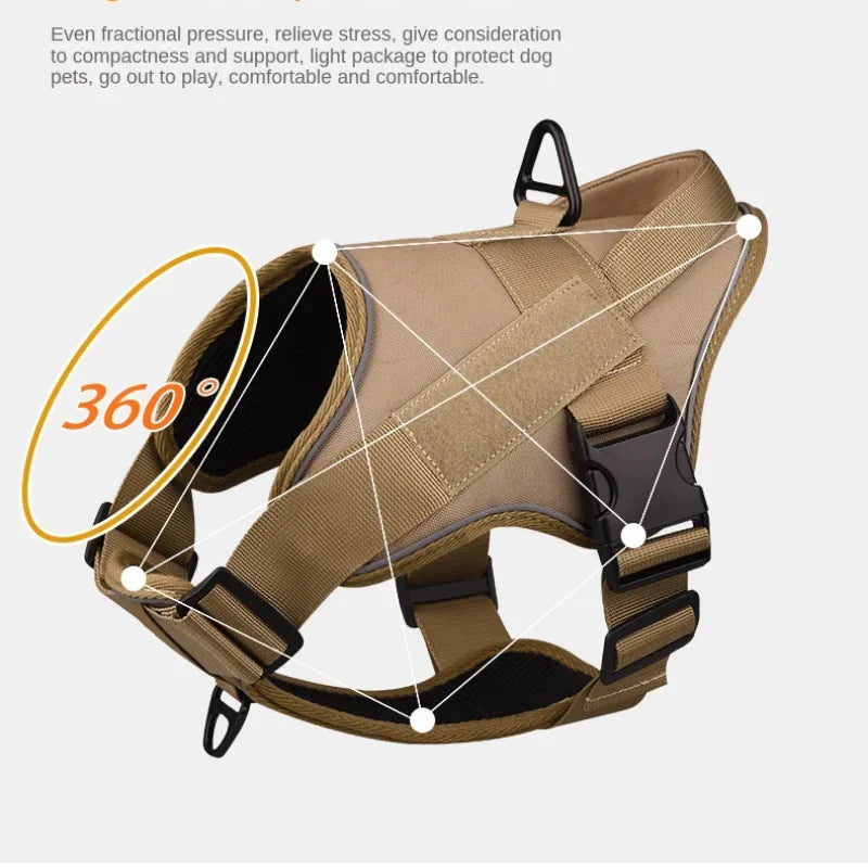 Breathable Tactical Dog Harness - Moment Pets