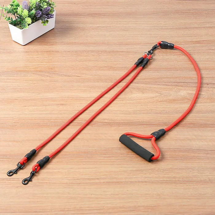 Dog Nylon Rope Double Leash